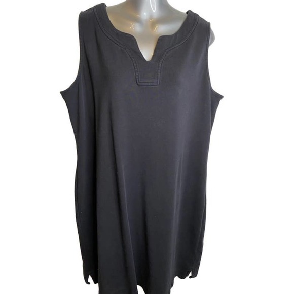 Talbots size 2XL Black sleeveless dress 100% Cotton - Picture 1 of 5